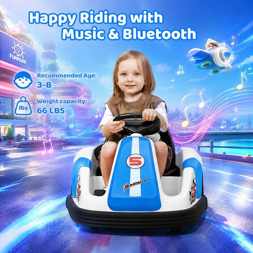 12V Kids Bumper Car with Big Wheel