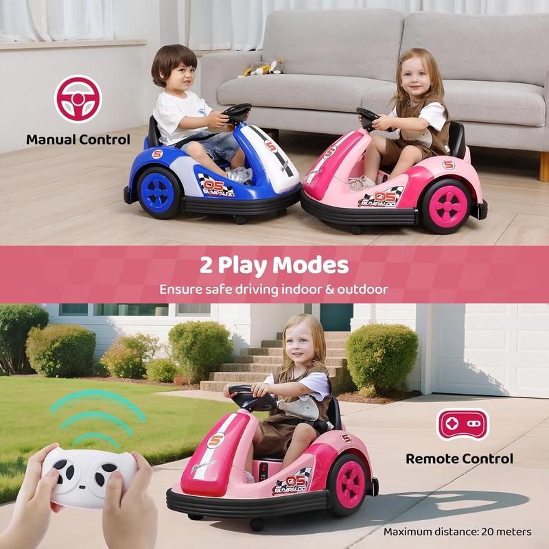 12V Kids Bumper Car with Big Wheel